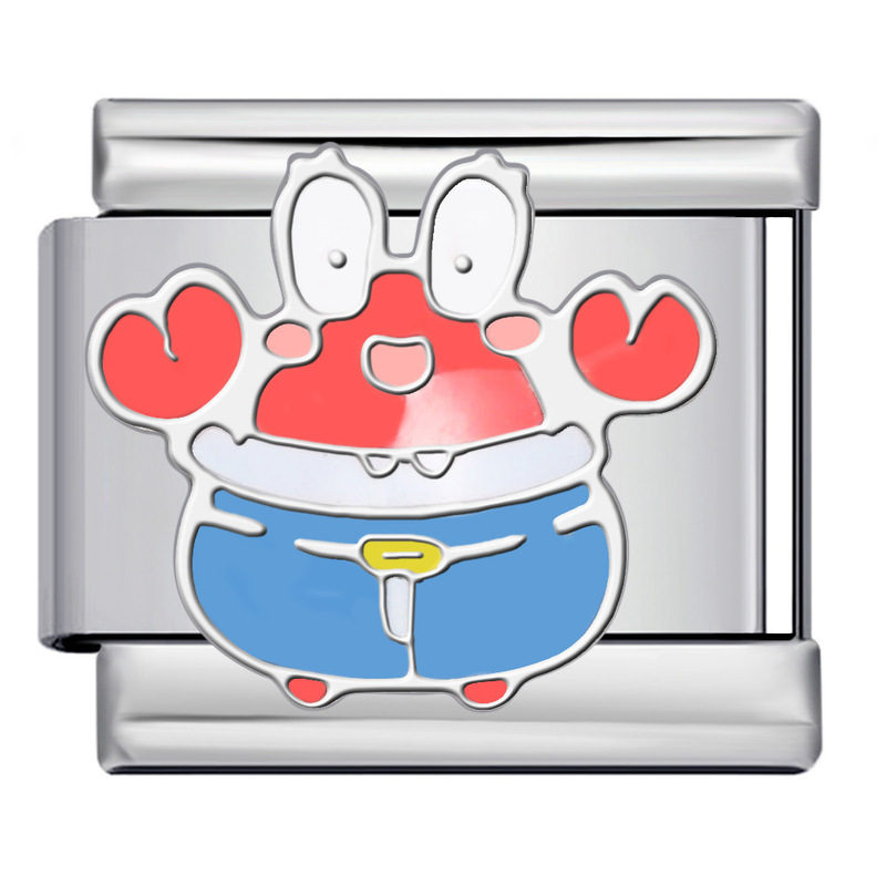 かわいい漫画のキャラクターシリーズチタン鋼溶接オイル滴下 DIY ブレスレットイタリアモジュールブレスレットアクセサリー卸売|undefined