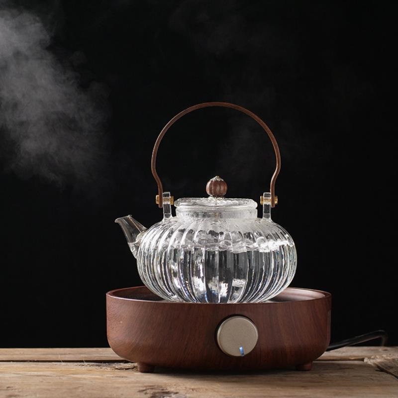Borosilicato rayado vidrio té olla haz tetera con filtro calabaza olla hogar borosilicato Kung Fu juego de té