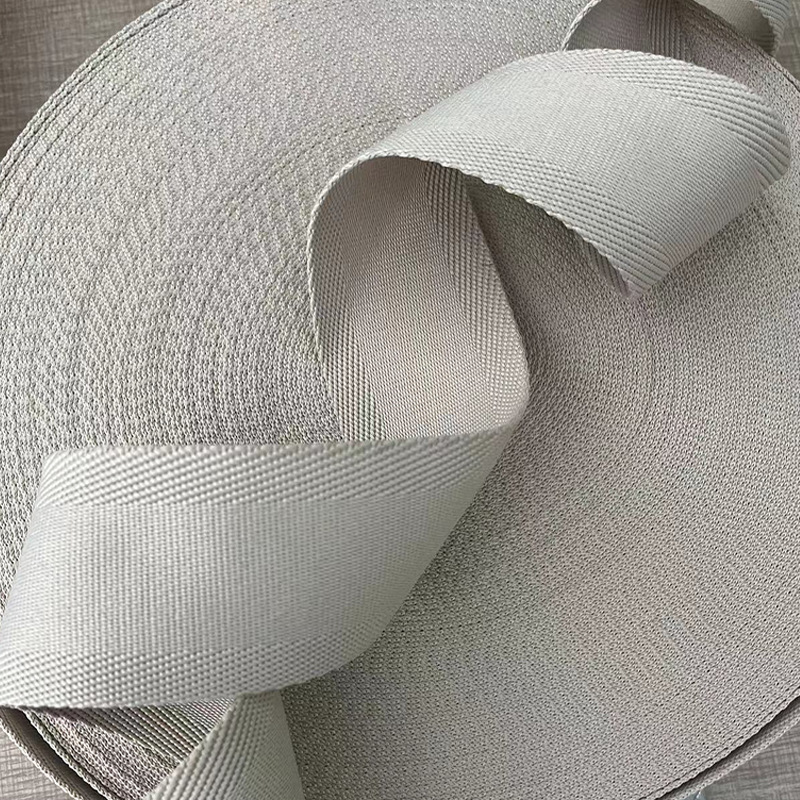 Fabricante en stock 5cm albaricoque de poliéster de sarga cinta de bloqueo engrosada a rayas Borde de bloqueo accesorios textiles cinta de poliéster