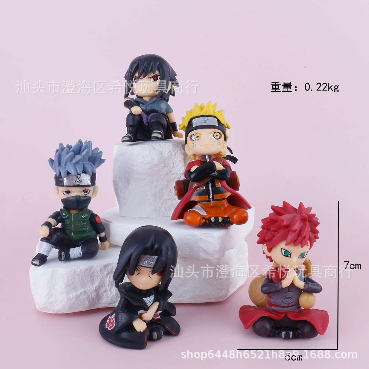 PVC Figure Set (Naruto) — Kakashi, Naruto, Sakura Desktop Ornaments, Multi‑pose Kit