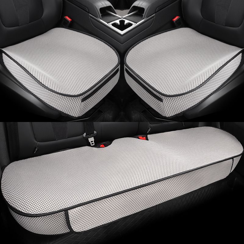 汽车坐垫四季通用后排全包围主驾透气座套通风单片防滑冰丝