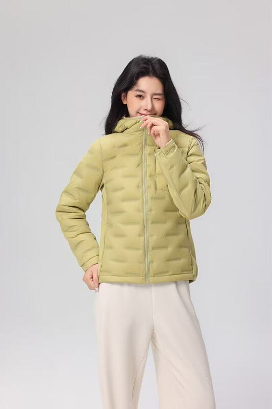 2025新款现货女士轻薄款羽绒服连帽秋冬修身显瘦短款压胶超轻|undefined