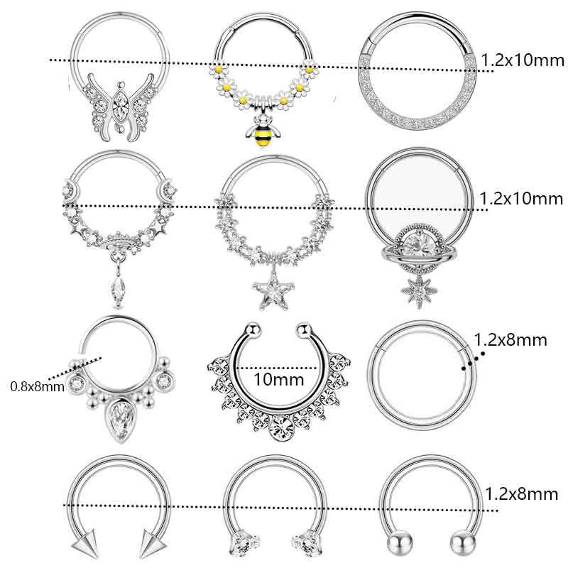 16G labret stud size and finish detail