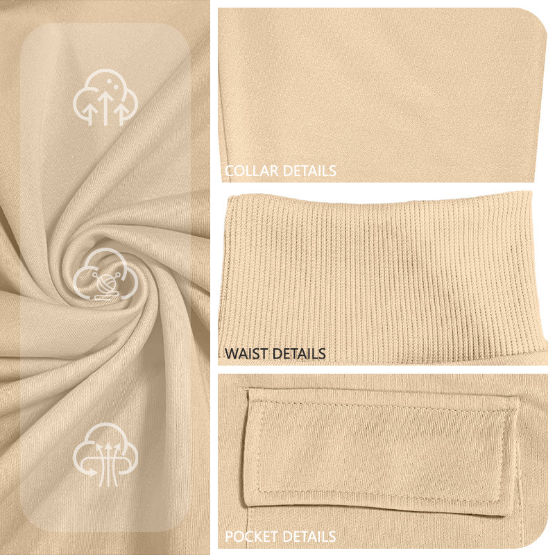 Sweat à capuche homme en coton molletonné avec poche plaquée_voghion.com