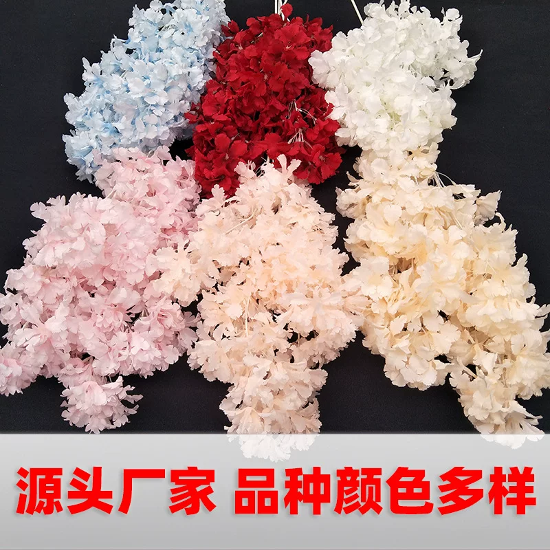Заводская розничная продажа белой плавающей венка изCherry blossom arch, искусственные цветы для гостиной, фото-студия, декорации на свадьбу, симуляционная вишня