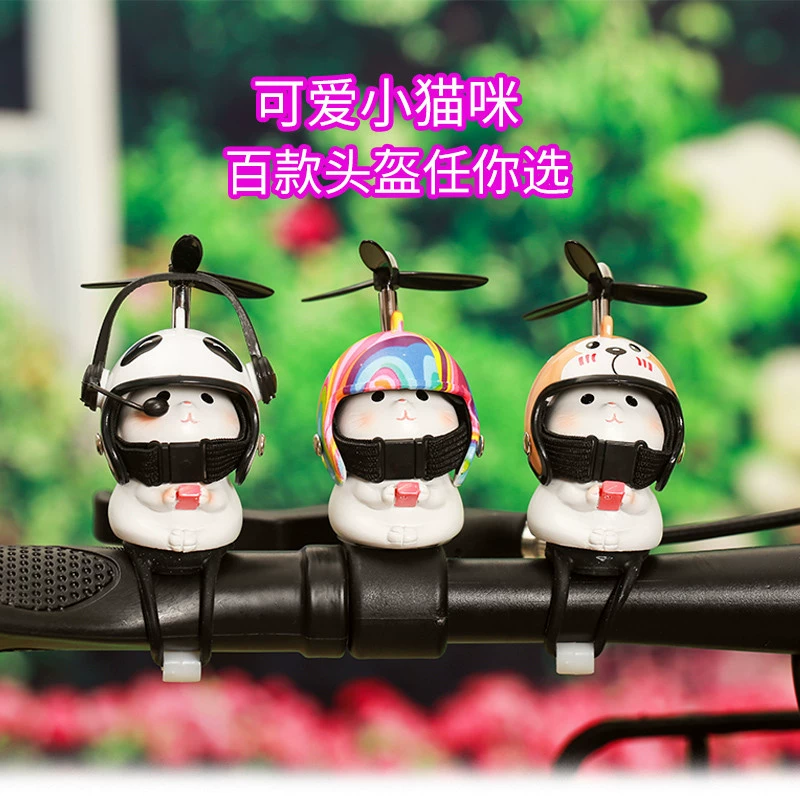 Симпатичный котенок смолы украшения электромобиль салон автомобиля креативный шлем бамбуковая стрекоза езда автомобильные украшения