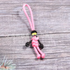 New Umbrella Rope Smile Face Weaving keychain Buddy Biker Keychain Doll Pendant keychain