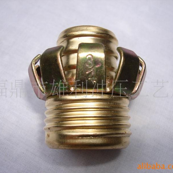 供应附爪铜接头不锈钢接头皮管水管接头直通终端管接头外螺纹接头