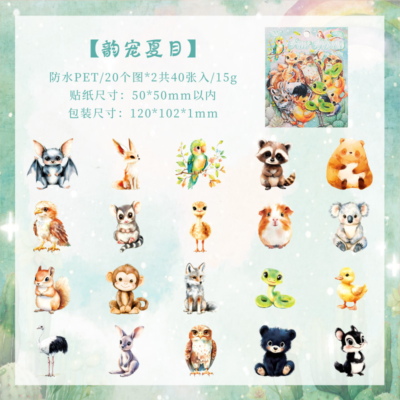 Pegatinas transparentes impermeables para mascotas, pegatinas de diario, pegatinas lindas para animales, pegatinas del mundo