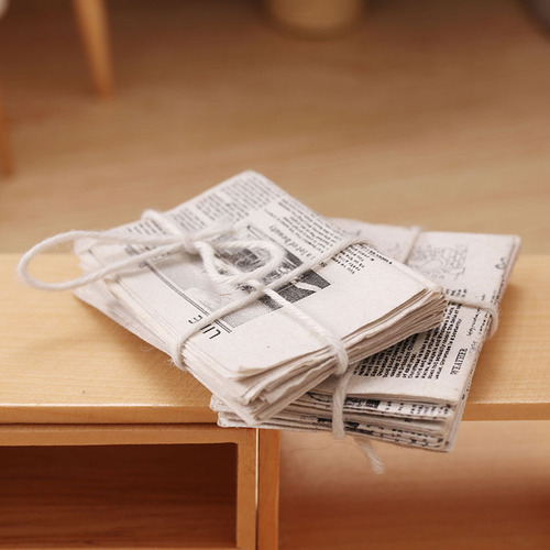 Miniature food toys mini newspapers 1:12 minutes ob11 dollhouse dollhouse play house model ornaments newspapers and periodicals