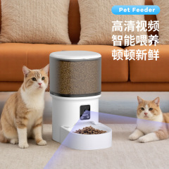 跨境宠物智能喂食器定时喂养远程语音控制家用带视频喂食器批发