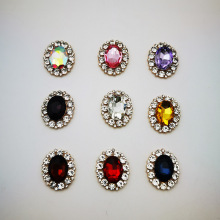 水晶椭圆合金花盘钻扣diy玻璃钻手工手机壳f服装装饰配件饰品