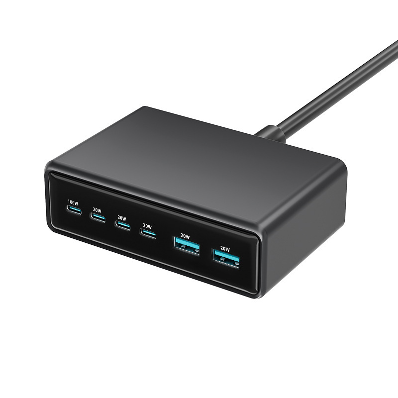 200W氮化镓充电器 20V5A大功率手机笔记本平板通用桌面手机充电站|undefined