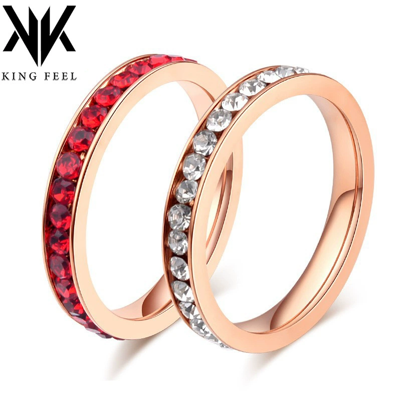 Корейская версия титана стали бриллиантовое кольцо JZ115