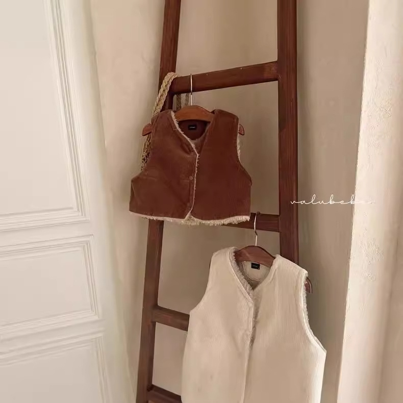 Niños y niñas de doble cara chaleco de felpa bebé ropa de invierno estilo coreano ropa para niños ropa de bebé chaleco de bebé