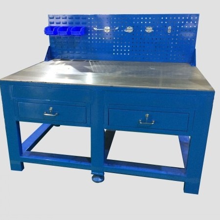 实验室钢板工作台 45#钢20mm厚钢板桌 钳工操作台虎钳台