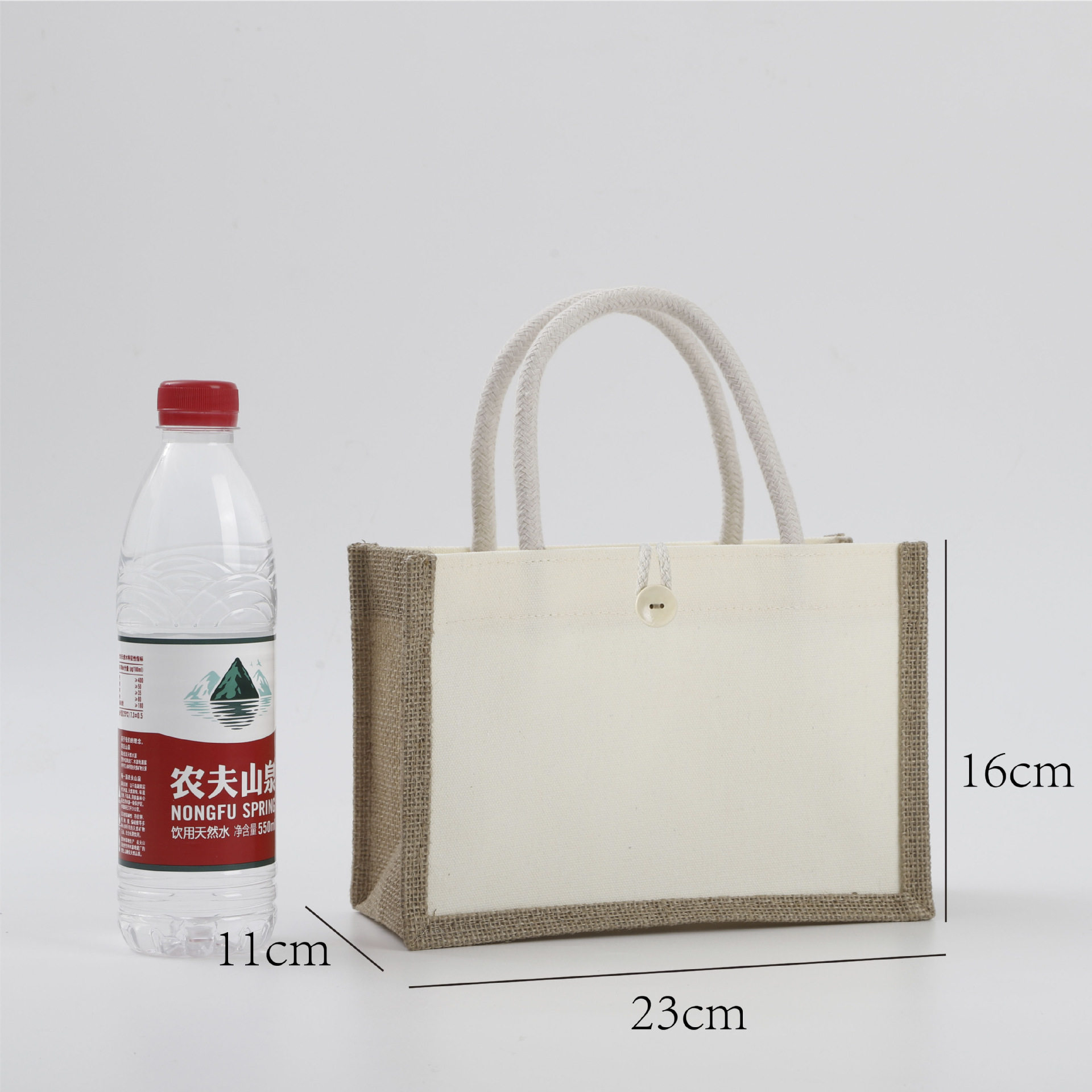 Bolsas de lino personalizadas Renacimiento DIY bolsa de compras de yute Bento impermeable gran capacidad no impresa bolsa de lino image 14