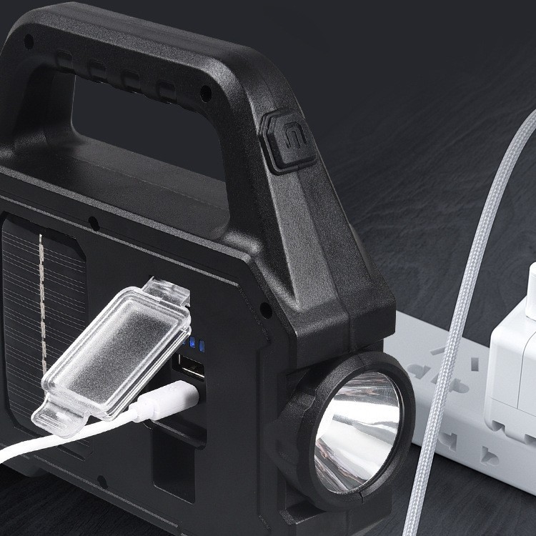 Linterna LED Solar de Alta Intensidad para Exteriores, Multifuncional, Recargable por USB, Iluminación de Emergencia, Luz de Reparación