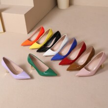 Y 43115 Blue High Heels Pointed Toe �{ɫ�߸�Ь �羳�W��
