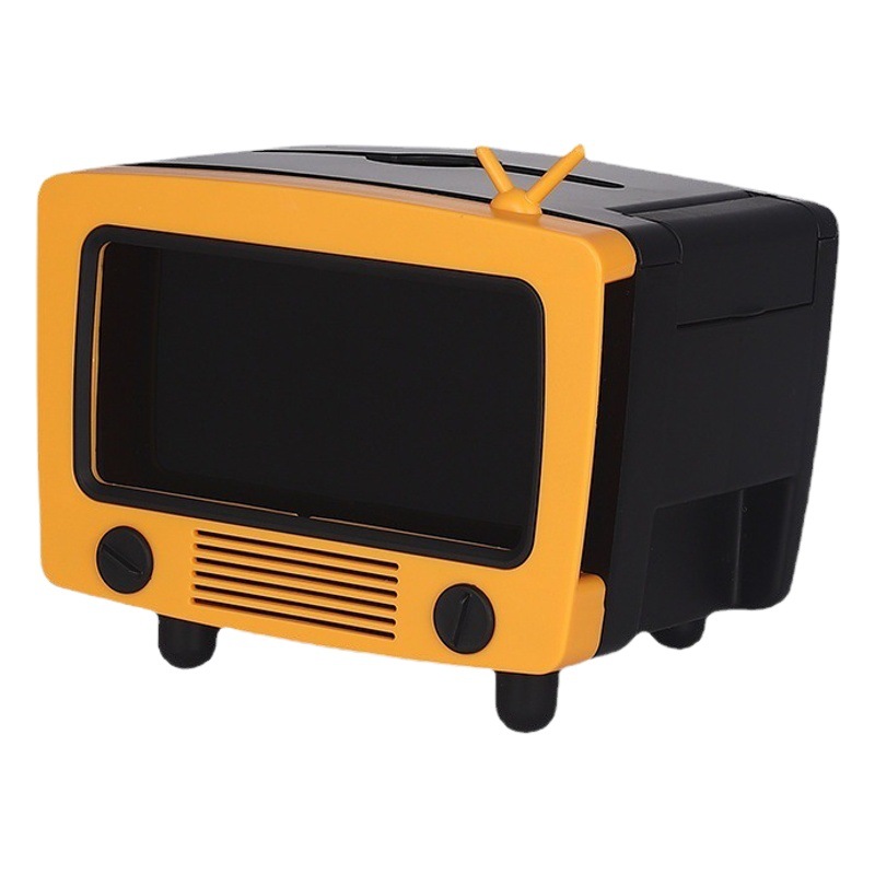 テレビティッシュボックスリビングルーム収纳デスクトッププラスチックかわいい携帯电话スタンド多机能引き出しボックス家庭用アイデア