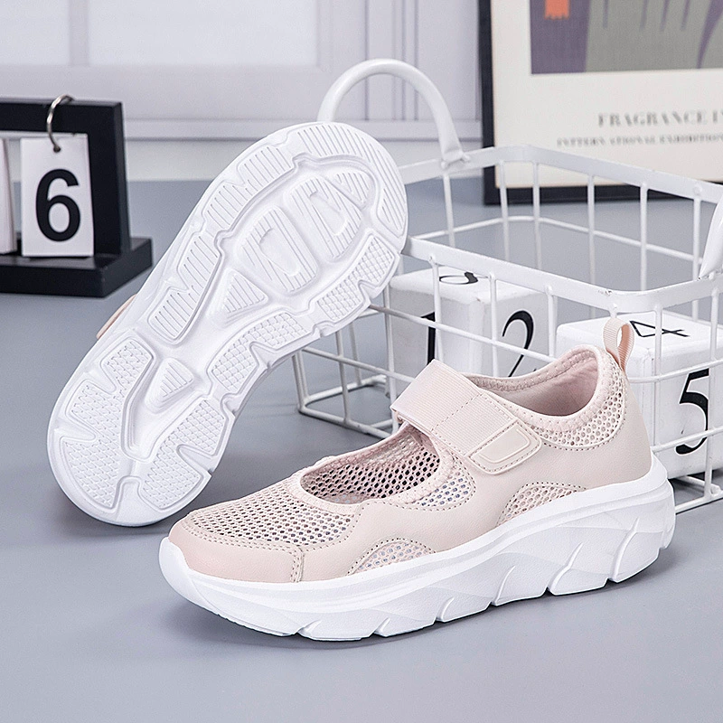 2025 Летняя обувь для мамы, легкая обувь для пожилых людей, легкая обувь для ходьбы среднего и пожилого возраста, мягкая подошва, молочная обувь, женская обувь трансграничная