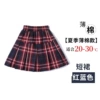Red plaid skirt
