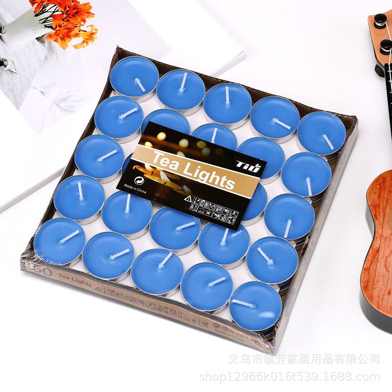 Velas de aromaterapia sin humo Día de San Valentín Imagen de péndulo romántico Fragancia redonda 5g 50 piezas Té caliente Cera de té al por mayor