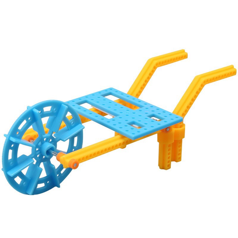 DIY hecho a mano carretilla cochecito humano Tecnología pequeña producción antigua herramienta de transporte modelo material juguete