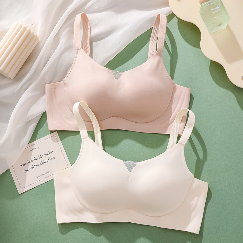무봉제 속옷, 튜브탑, 중간 두께, 작은 가슴을 밀어 올려주는 편안하고 매끄러운 여성용 브라 2025 신형 브라 도매
