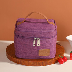 方形陽離子保溫包學生手提飯盒袋加厚鋁箔保溫戶外午餐包便當包