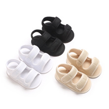 夏季0-1岁宝宝网布凉鞋镂空魔术贴软底防滑婴儿学步鞋舒适宝宝鞋