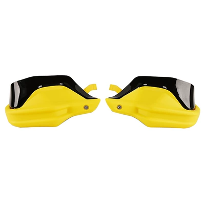 Handguards, Wind Deflector Heightening – Motorcycle front windshield - yellow-handguards-extension-plates-black