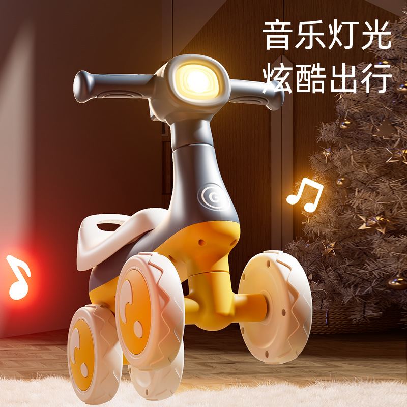 Coche de equilibrio para niños de 1 a 13 años de edad, caminante para bebés sin pedal, patinaje para niños de cuatro ruedas