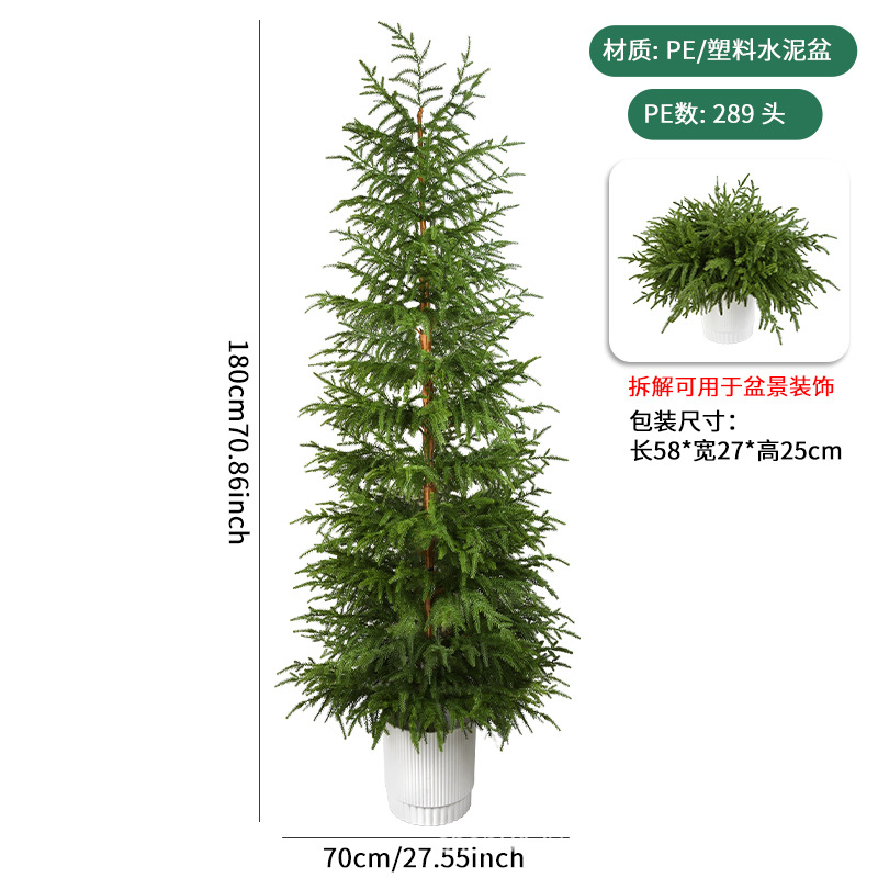 Navidad 2025 nuevo árbol de Navidad PE puro de alta calidad decoración decorativa se puede utilizar para el diseño de la escena bonsai para el hogar