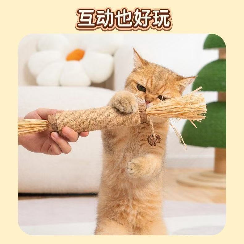 超大巨无霸木天蓼磨牙棒逗猫棒耐咬磨牙洁齿球自嗨解闷宠物玩具|undefined