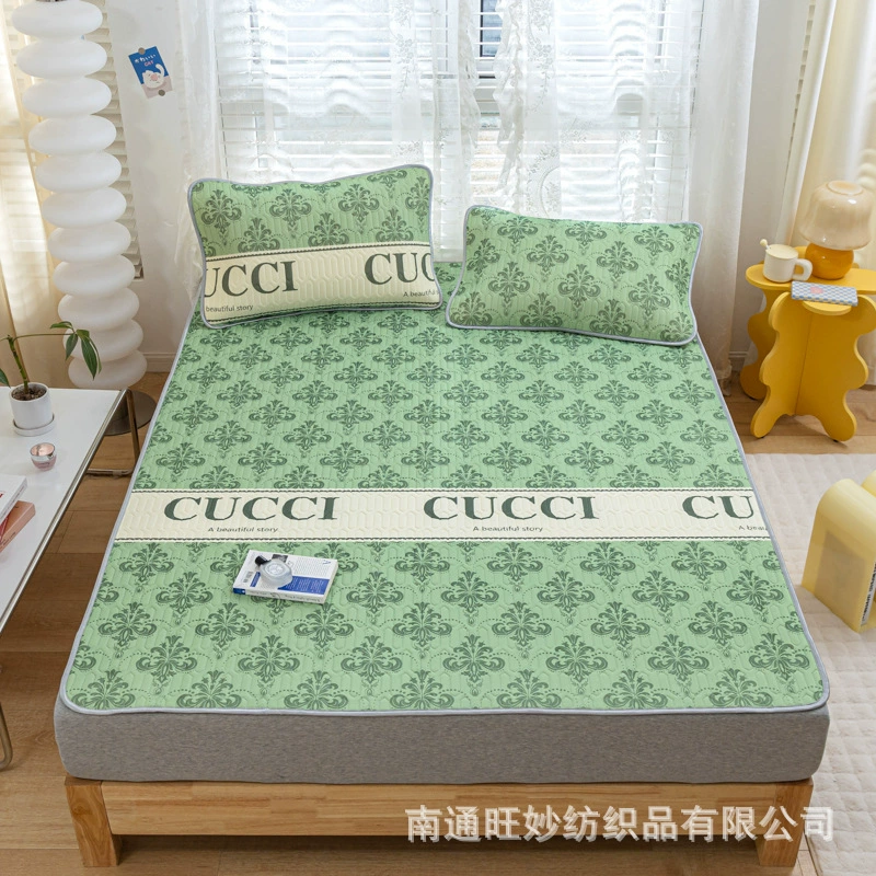 Охлаждающий коврик класса А, свежий и простой, с мультяшным рисунком, большой, из шелковистого латекса, комплект из трех предметов, складной, машинная стирка, из ледяного шелка.