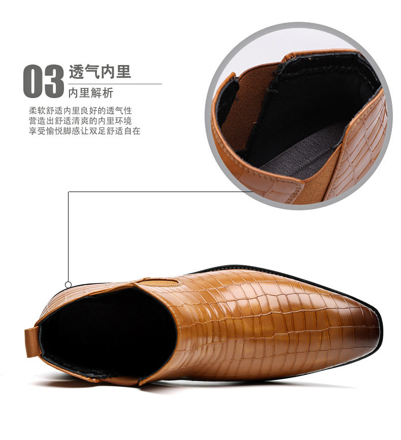 Bốt Martin nam cổ điển mũi tròn buộc dây đế mềm cổ lửng, cỡ lớn — Màu nâu, màu đen chi tiết 12