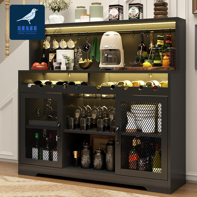 Multifunctional Sideboard Storage Cabinet with Long Rainbow Glass, Living Room Sideboard, Entryway Panel Storage Cabinet, Panel Coffee Bar Multifunctional Sideboard Storage Cabinet with Long Rainbow Glass, Living Room Sideboard, Entryway Panel Storage Cabinet, Panel Coffee Bar