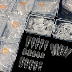 單號補號甲片超薄磨砂假指甲貼片穿戴甲長水滴梯T型補充裝免刻磨