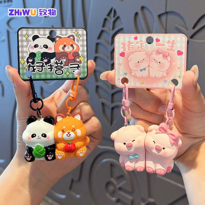 Cute Panda Magnetic Keychain Small Pendant Resin Raccoon Backpack Pendant Trendy Arcade Claw Machine Pendant Cute Panda Magnetic Keychain Small Pendant Resin Raccoon Backpack Pendant Trendy Arcade Claw Machine Pendant