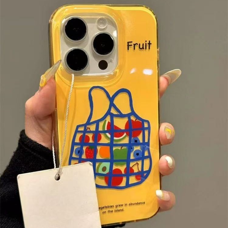 Nueva bolsa de frutas ins para iPhone 16ProMax funda para teléfono móvil 15 Apple 14/13 Pareja 16 Colgantes