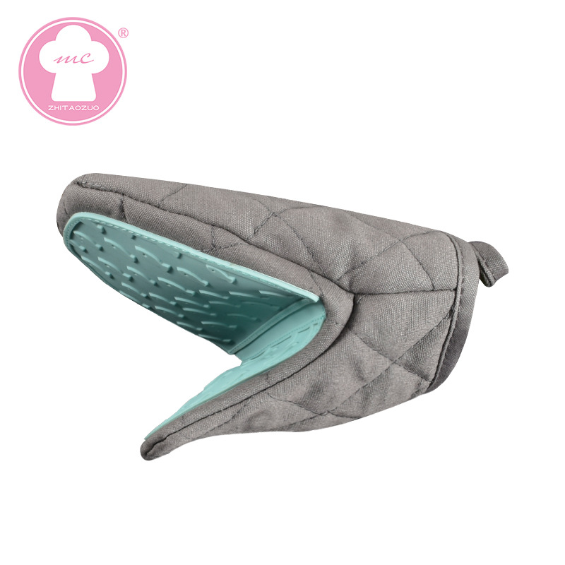 Guantes de silicona semiblando forma de pez 56 g, guantes de horno de doble capa resistentes al calor