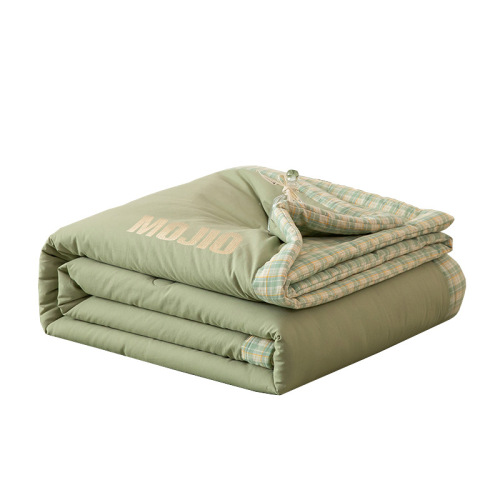 Pure cotton summer cool quilt four-piece air-conditioned quilt summer single and double thin quilt summer spring and autumn machine washable summer quilt