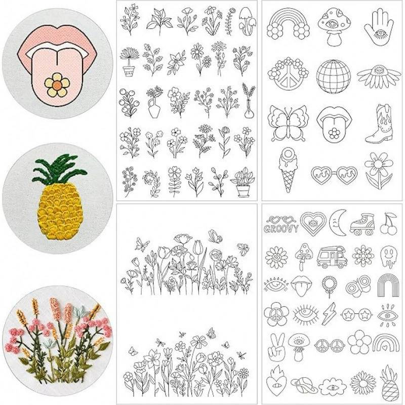 Self-adhesive adhesive water-soluble sticker non-woven cloth, Amazon, with embroidery