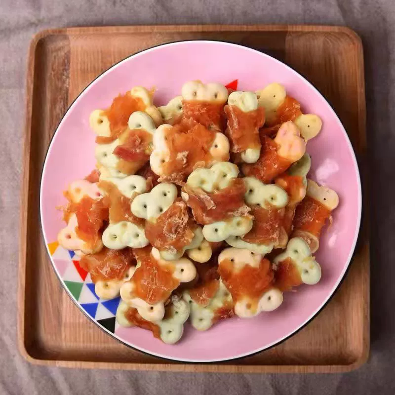 Печенье для домашних животных вокруг мяса 400 г закуски для собак Курица вокруг печенья поколение оптовой продажи с фабрики