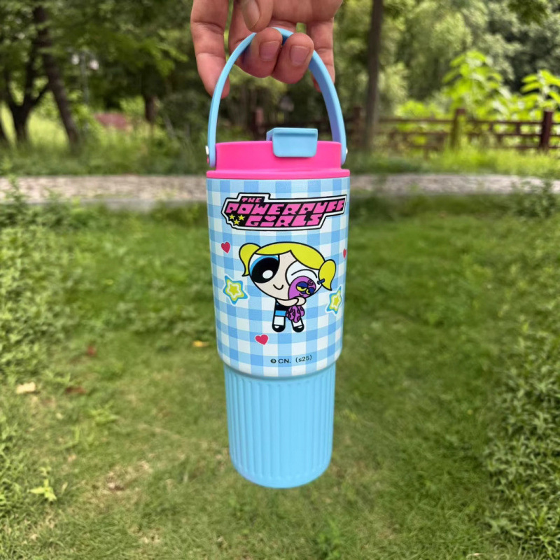 見栄えの良い 304 ステンレス鋼魔法瓶カップ、大容量漫画コーヒーカップ、ポータブル保冷アイスカップ、ストローカップ|undefined