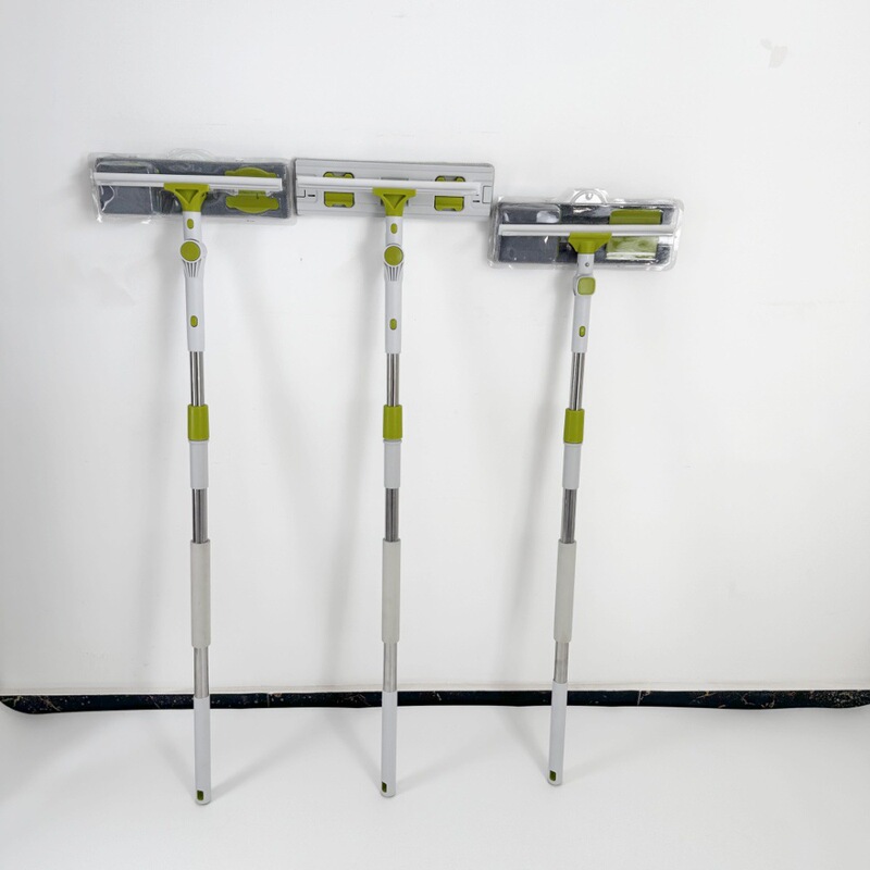 Glass Cleaning Wet and Dry Household Telescopic Rod Rotatable Glass Cleaning Brush Window Tool Double-Sided Wiper