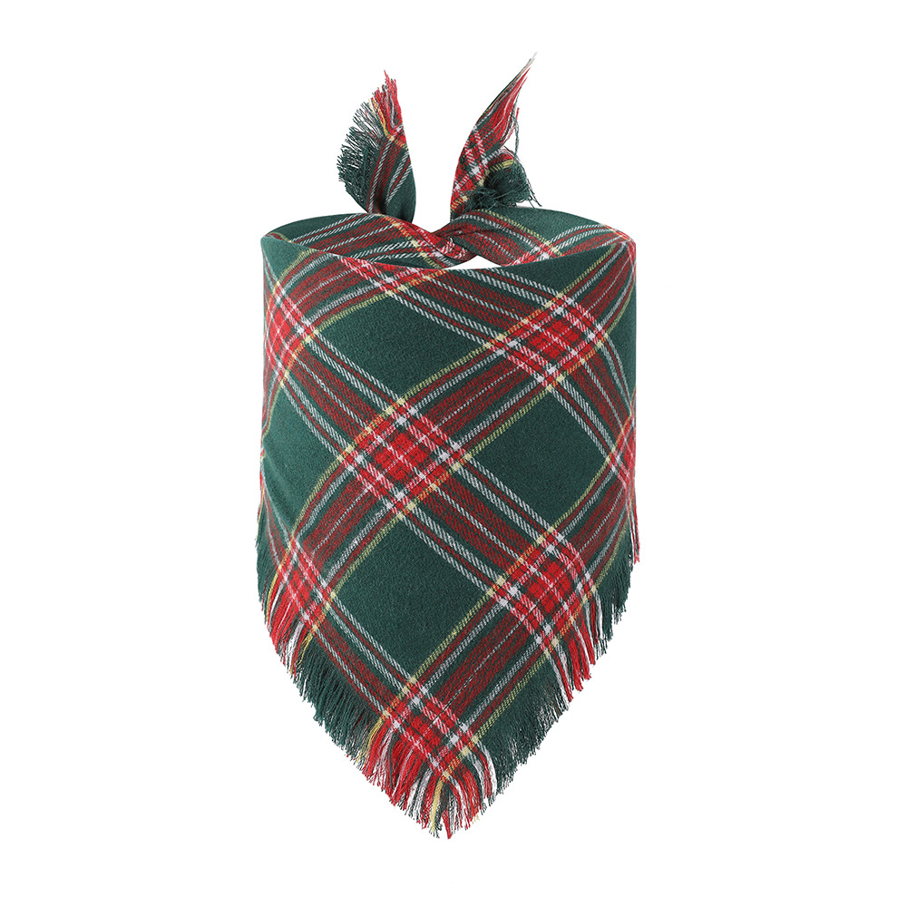 TANPOPO transfronterizo spot de Navidad toallas de triángulo de cuadrillas para mascotas bufandas de perros toallas de saliva para mascotas