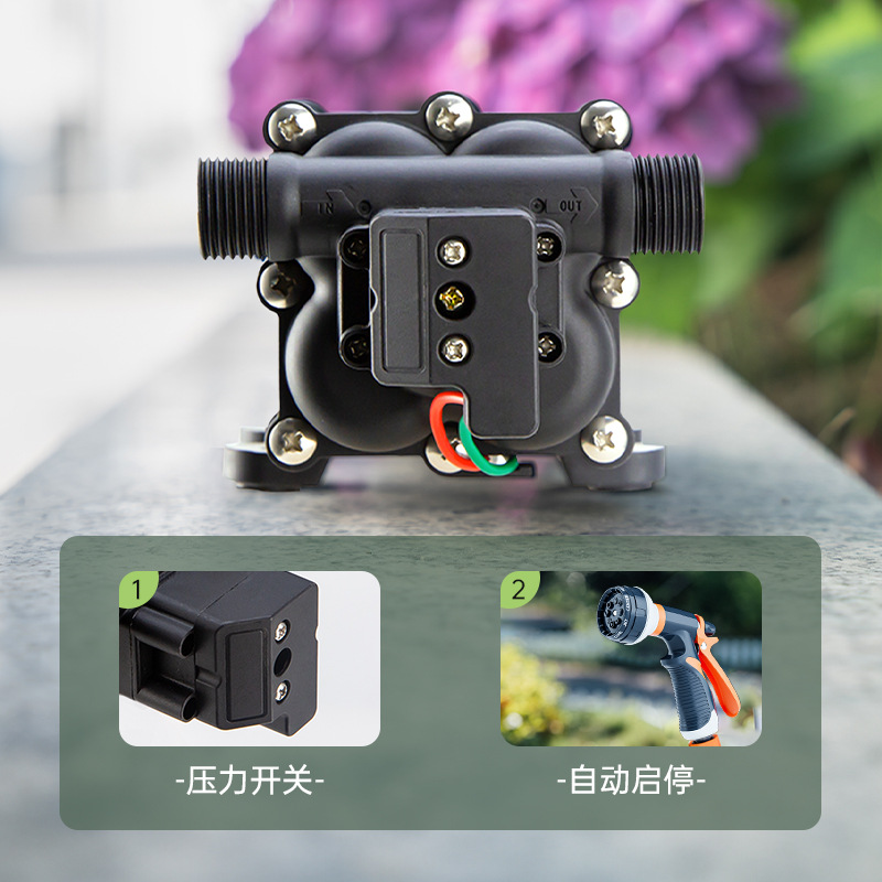 Sinleader Intelligent Pressure Switch Four-Cylinder Large Flow Pump 12V Sprayer High Pressure Diaphragm Water Pump