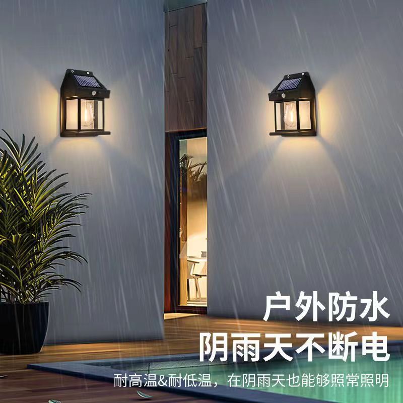 Transfronteriza nueva lámpara de pared solar lámpara de jardín multifuncional lámpara de techo impermeable larga resistencia resaltar lámpara de iluminación de inducción